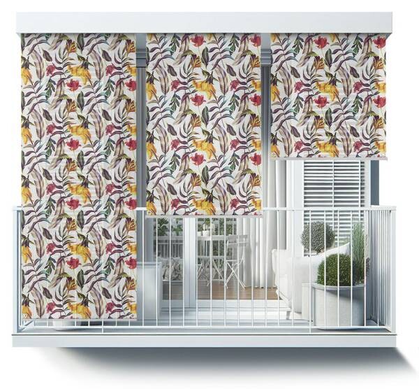 

Рулонные шторы Tulup Tropische Blumen und Blätter, 100x180x1 см, многоцветный