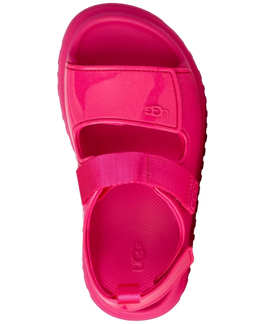 Детские сандалии GoldenGlow с блестками и открытым носком Ugg, коралловый — фото 4