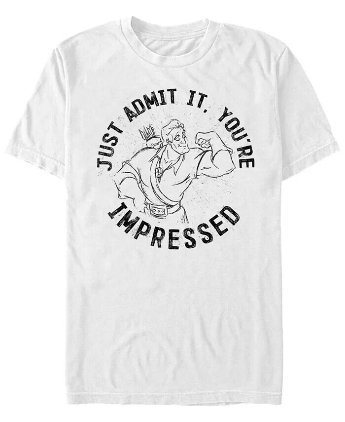 

Футболка с коротким рукавом Disney Men's You're Impressed by Gaston Fifth Sun, белый