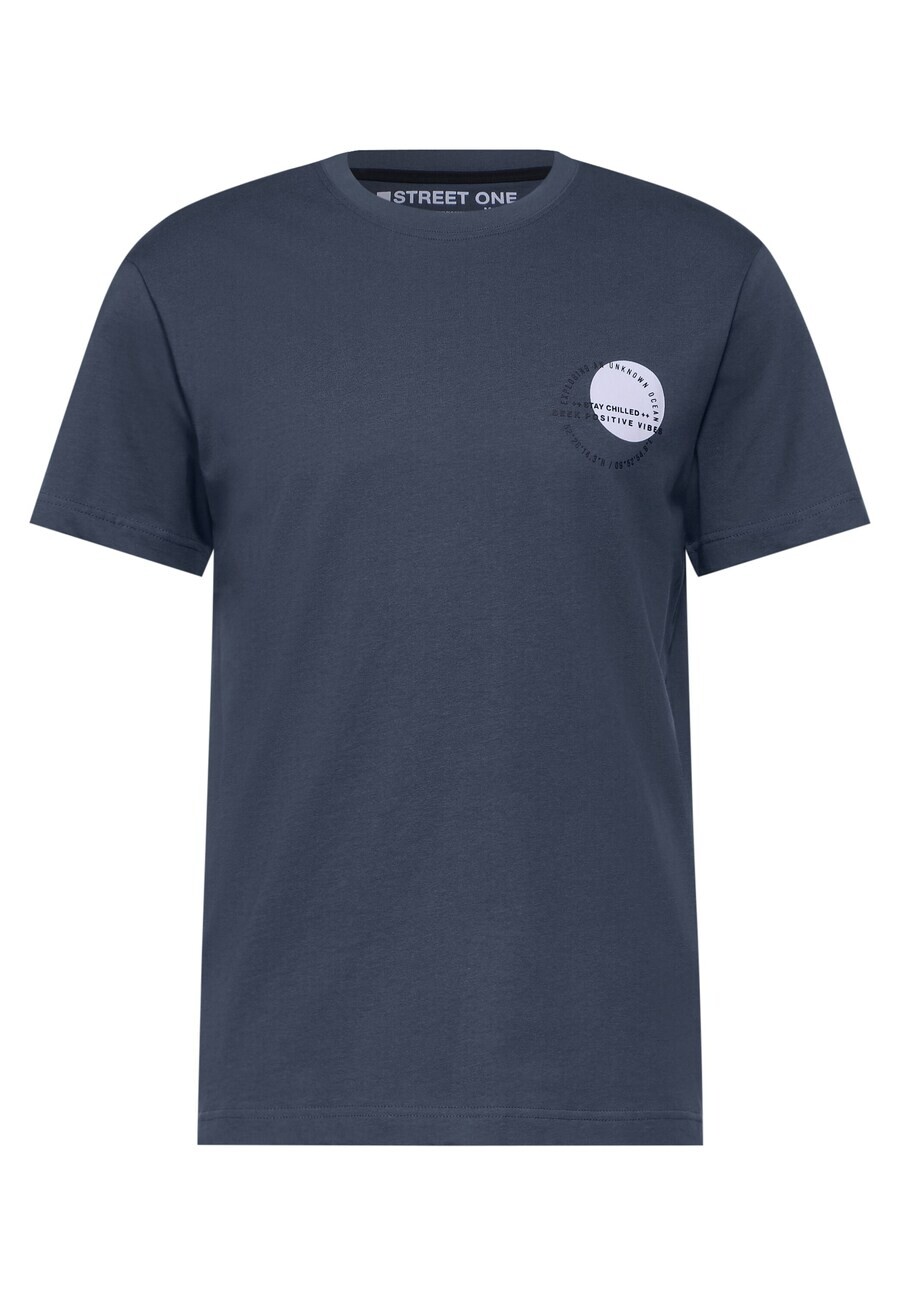 

Классическая футболка Street One MEN Shirt, синий