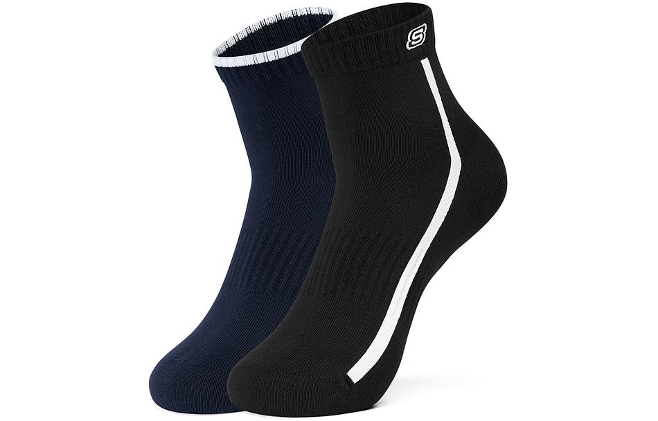 

Носки унисекс, 2 пары Skechers, 2 Pack (Deep Navy Blue/Black/035U)
