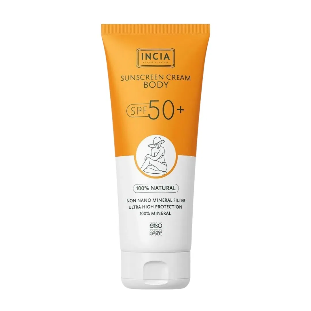 Натуральный солнцезащитный крем для тела SPF50 от INCIA, 150 мл Incia