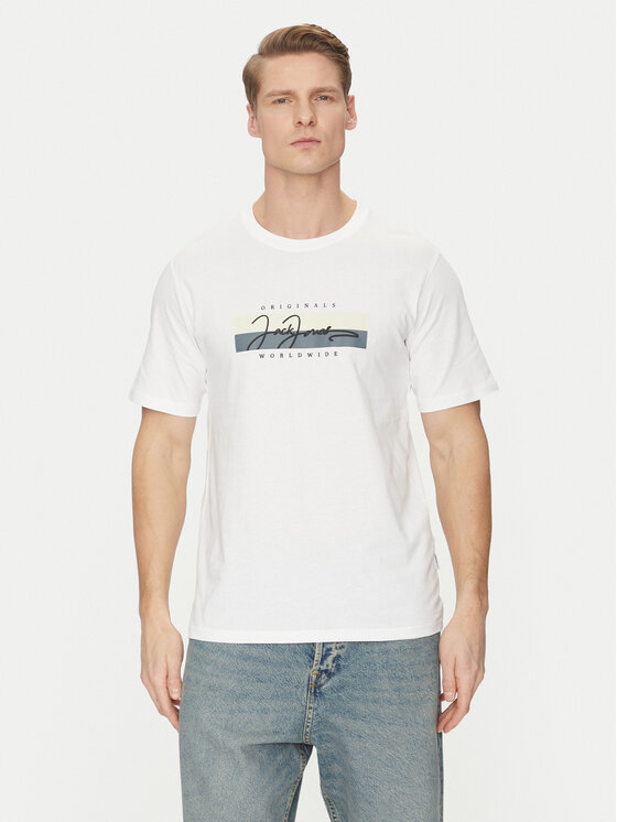 

Футболка обычного кроя Frederiksberg 12278266 Jack&Jones, белый