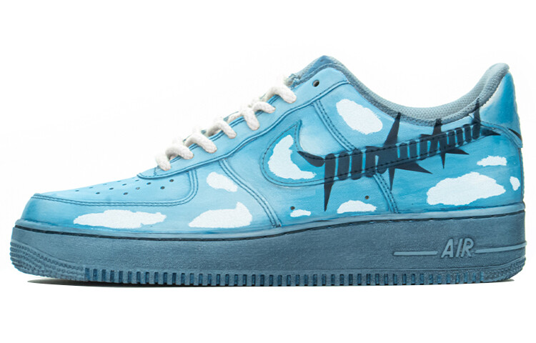 

Кроссовки для скейтбординга Air Force 1 мужские низкие синие/белые Nike, Синий, Кроссовки для скейтбординга Air Force 1 мужские низкие синие/белые Nike