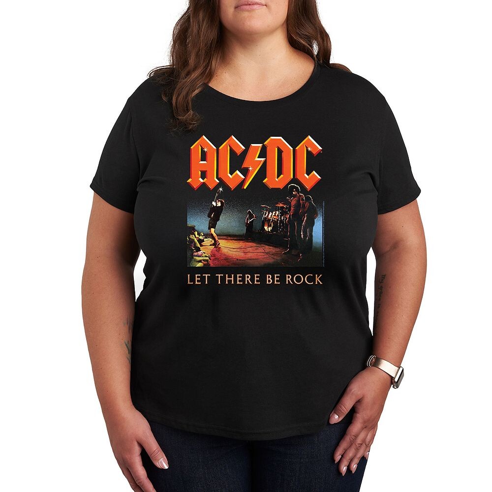 

Футболка Plus ACDC Let There Be Rock с рисунком Licensed Character, черный
