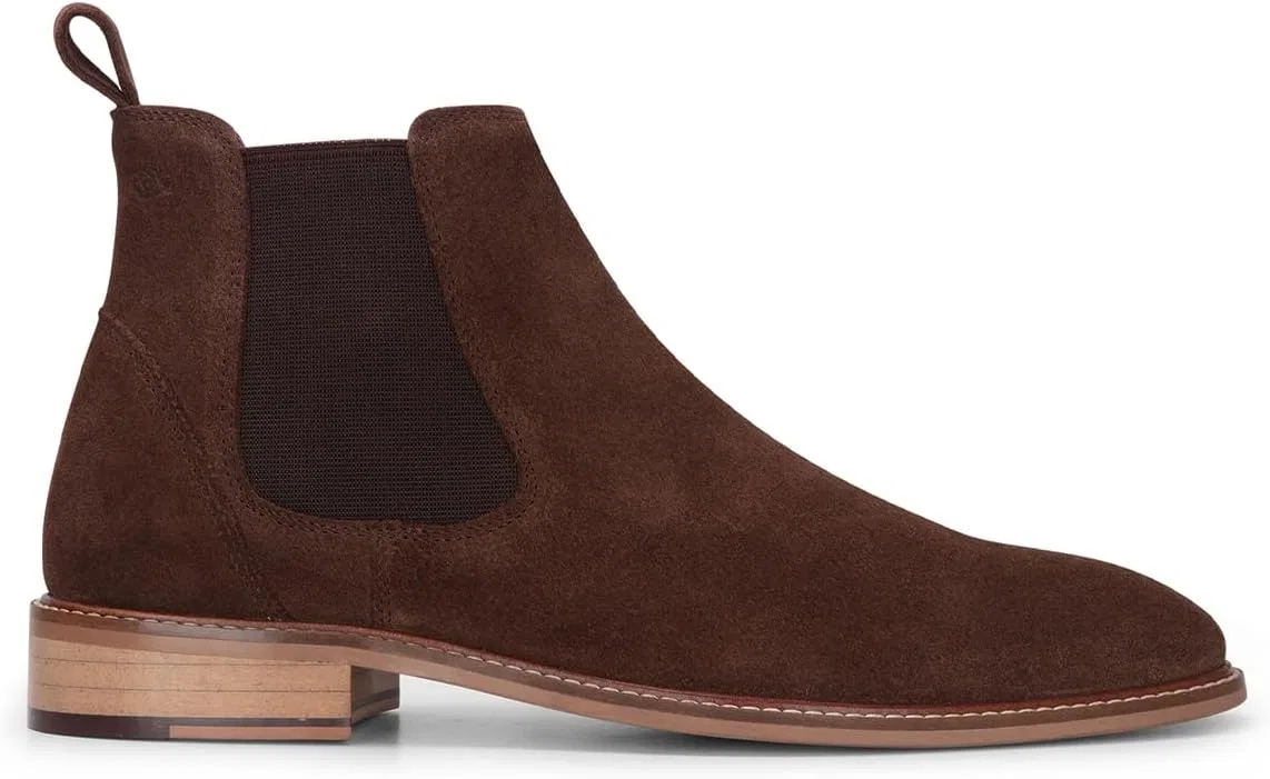 Мужские замшевые ботильоны-челси Infinity Leather из натуральной кожи, Brown