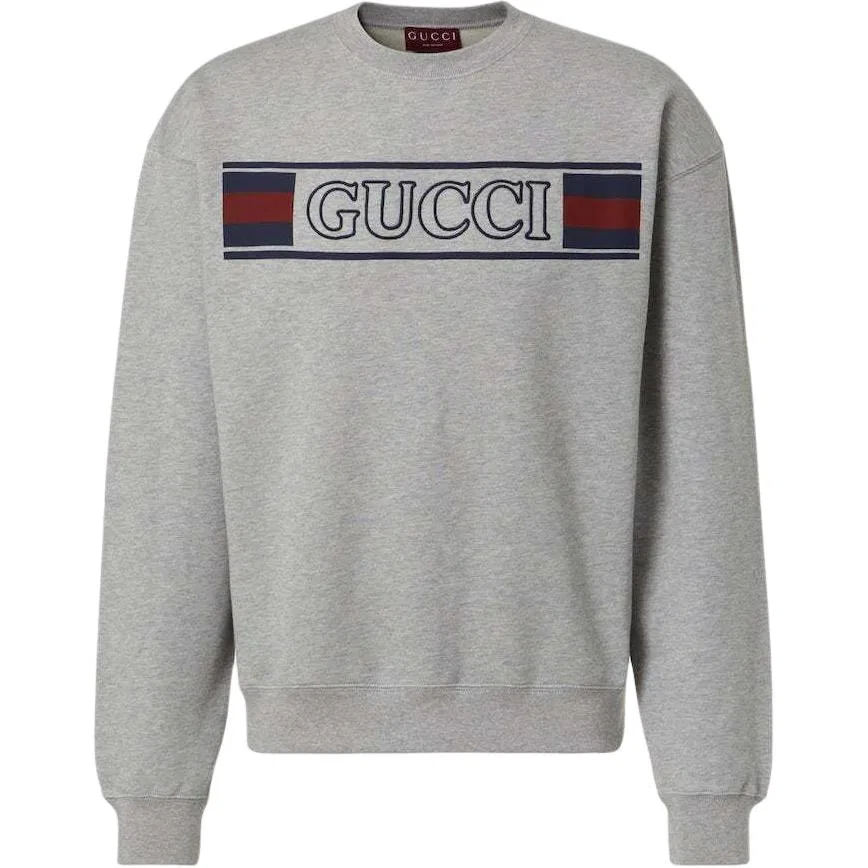 Свитшот GUCCI с вышивкой, серый
