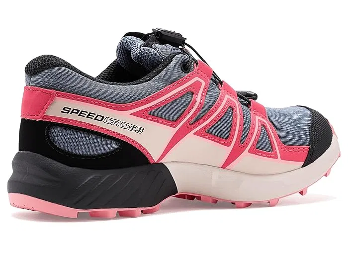 Кроссовки водонепроницаемые Speedcross Waterproof Salomon Kids, Grisaille/Hushed Violet/Rouge Red — фото 4