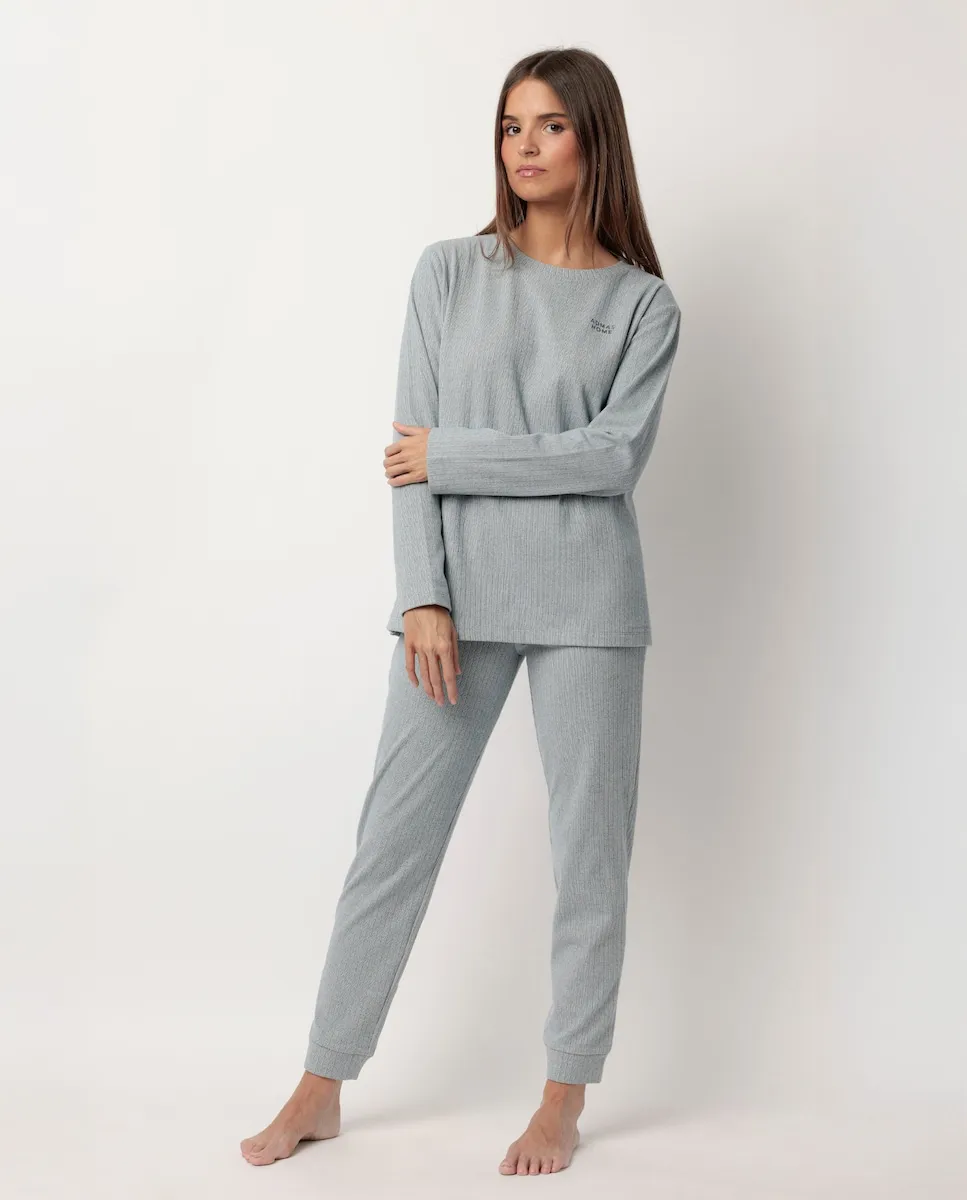 

Женская пижама с длинными штанинами из вязаного трикотажа Admas, синий