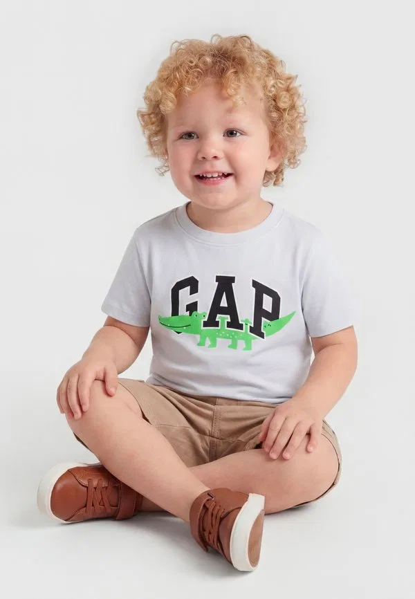 Футболка с принтом логотипа Gap, Trek Grey