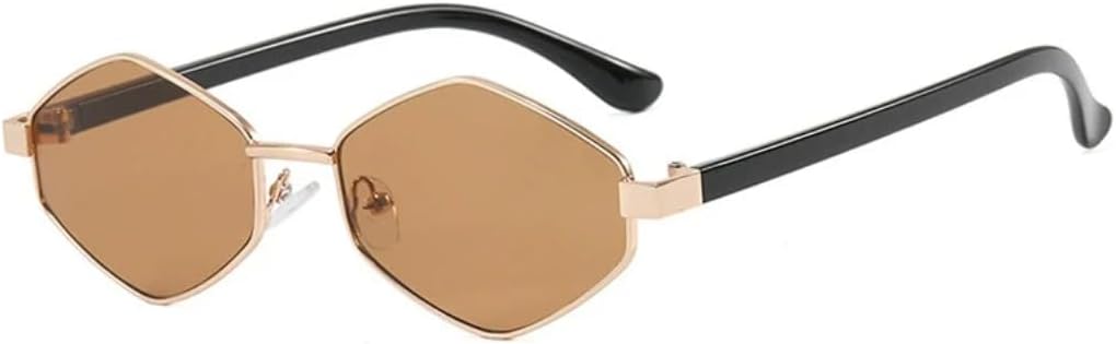 

Солнцезащитные очки с защитой от УФ-излучения UV400 | Панк, маленькая оправа | Линзы конфетных цветов для занятий спортом на открытом воздухе и вождения DSVIGF, Gold Tea