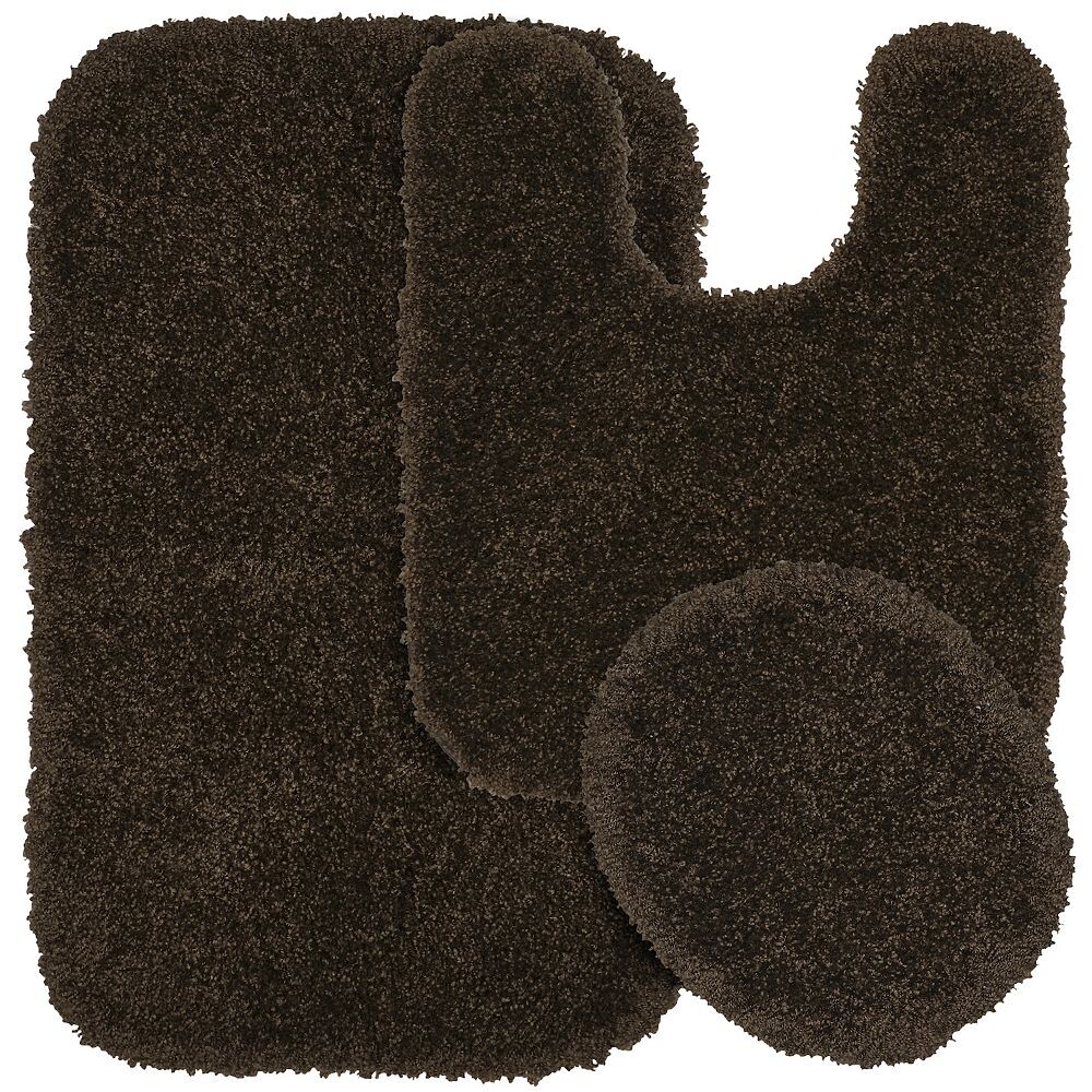 

Коврик-гирлянда Serendipity Solid Shag, набор для ванной из 3 предметов Garland Rug, цвет Chocolate