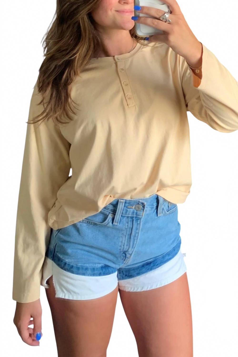 

Топ с длинными рукавами Honey Hole персикового цвета Elle Grey, персиковый