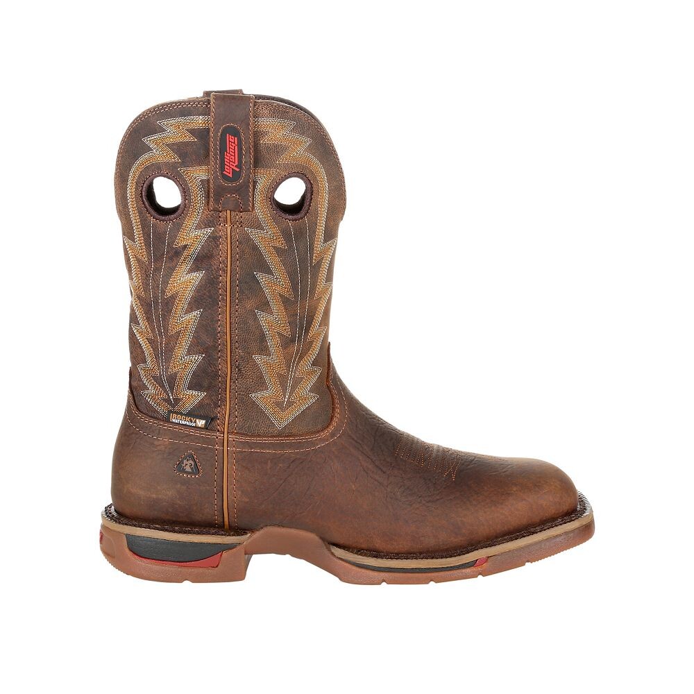 Мужские водонепроницаемые ботинки в стиле вестерн Rocky Long Range, цвет Distressed Brown — фото 2