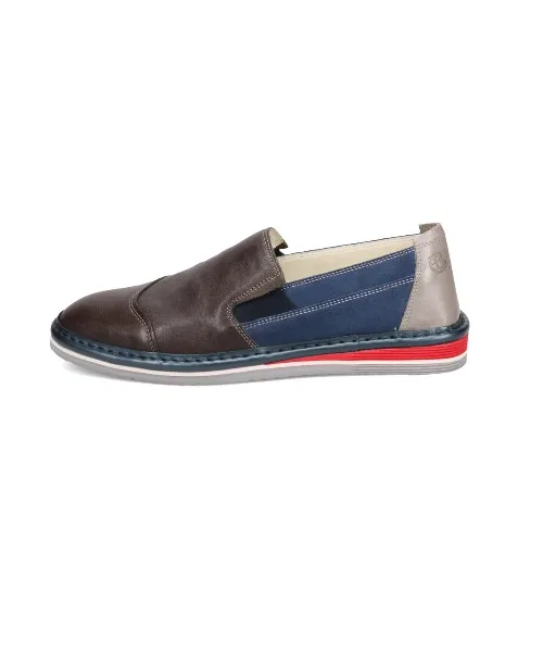 Мужские слипоны из кожи LANVIN en Bleu двухцветные белые — фото 2