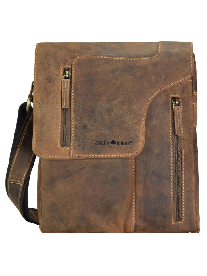 

Greenburry Винтажная сумка через плечо | Кожа, 17 см, коричневый цвет