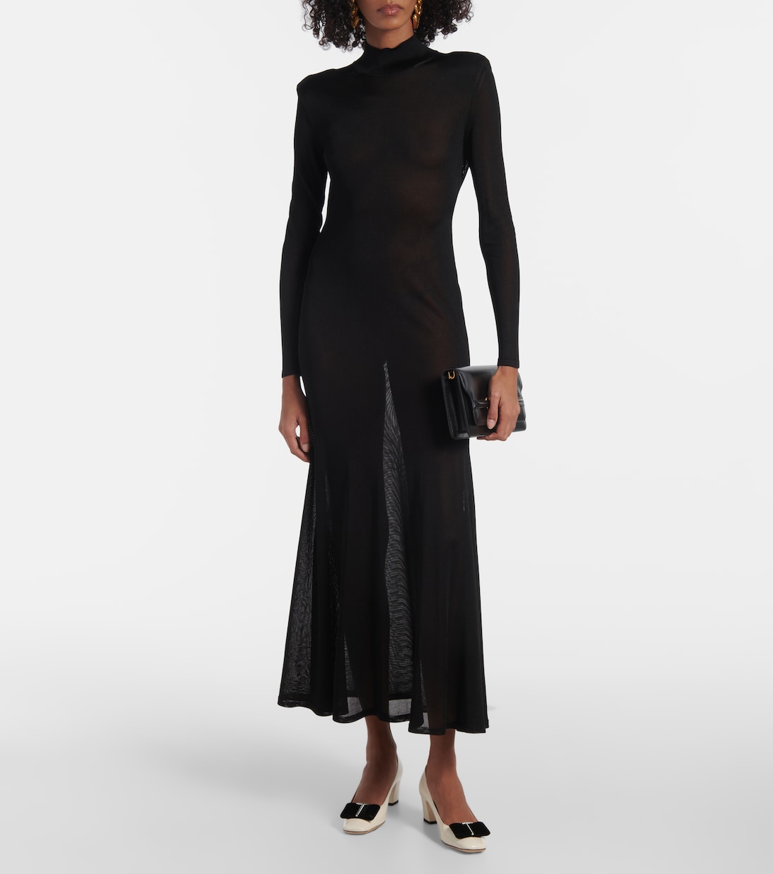 Туфли-лодочки из лакированной кожи Audrey 55 с бантом Tom Ford, Milk + Black — фото 3