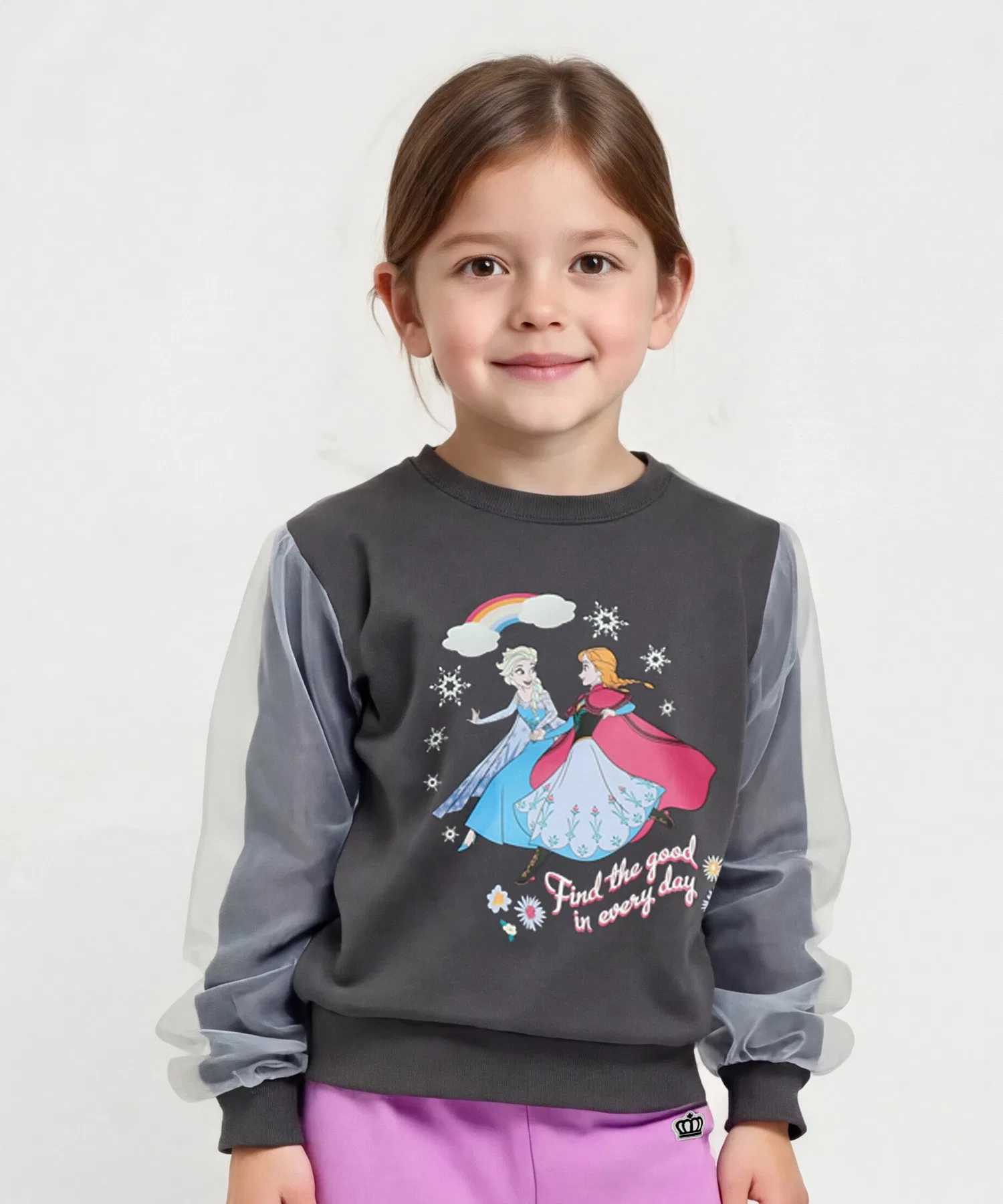 Толстовка Disney FROZEN с тюлевыми рукавами 1571K