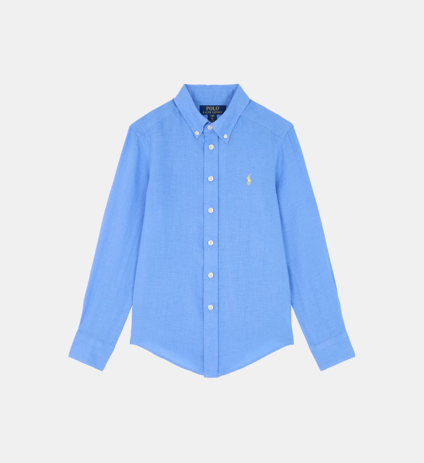 Прямая льняная рубашка Polo Ralph Lauren, синий