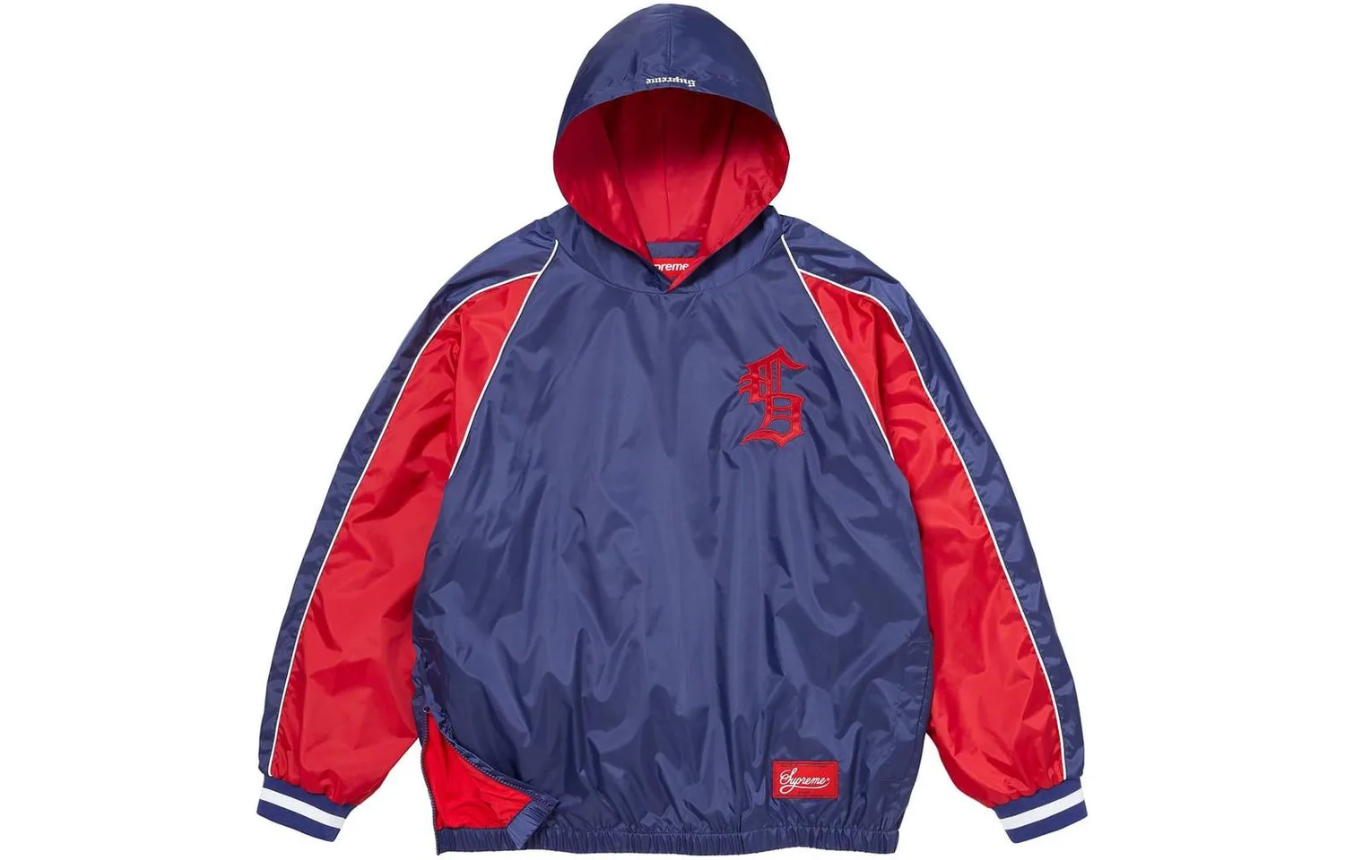 Толстовка с капюшоном для разминки Supreme, морской синий/темно-синий — фото 4