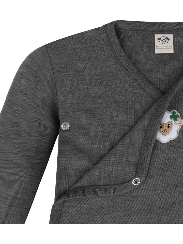 Normani Outdoor Sports Комплект из 2 боди-слингов унисекс для младенцев, комбинезонов с длинными рукавами, антрацитово-бежевого цвета — фото 3