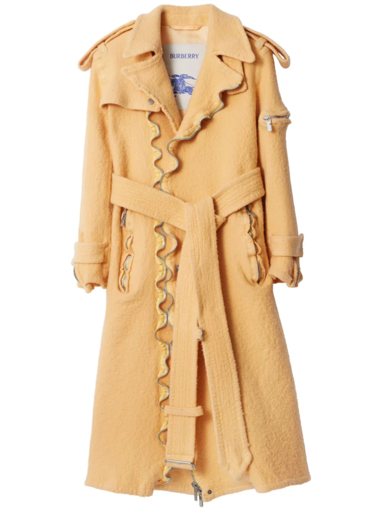

Шерстяной тренч Burberry, нейтральный