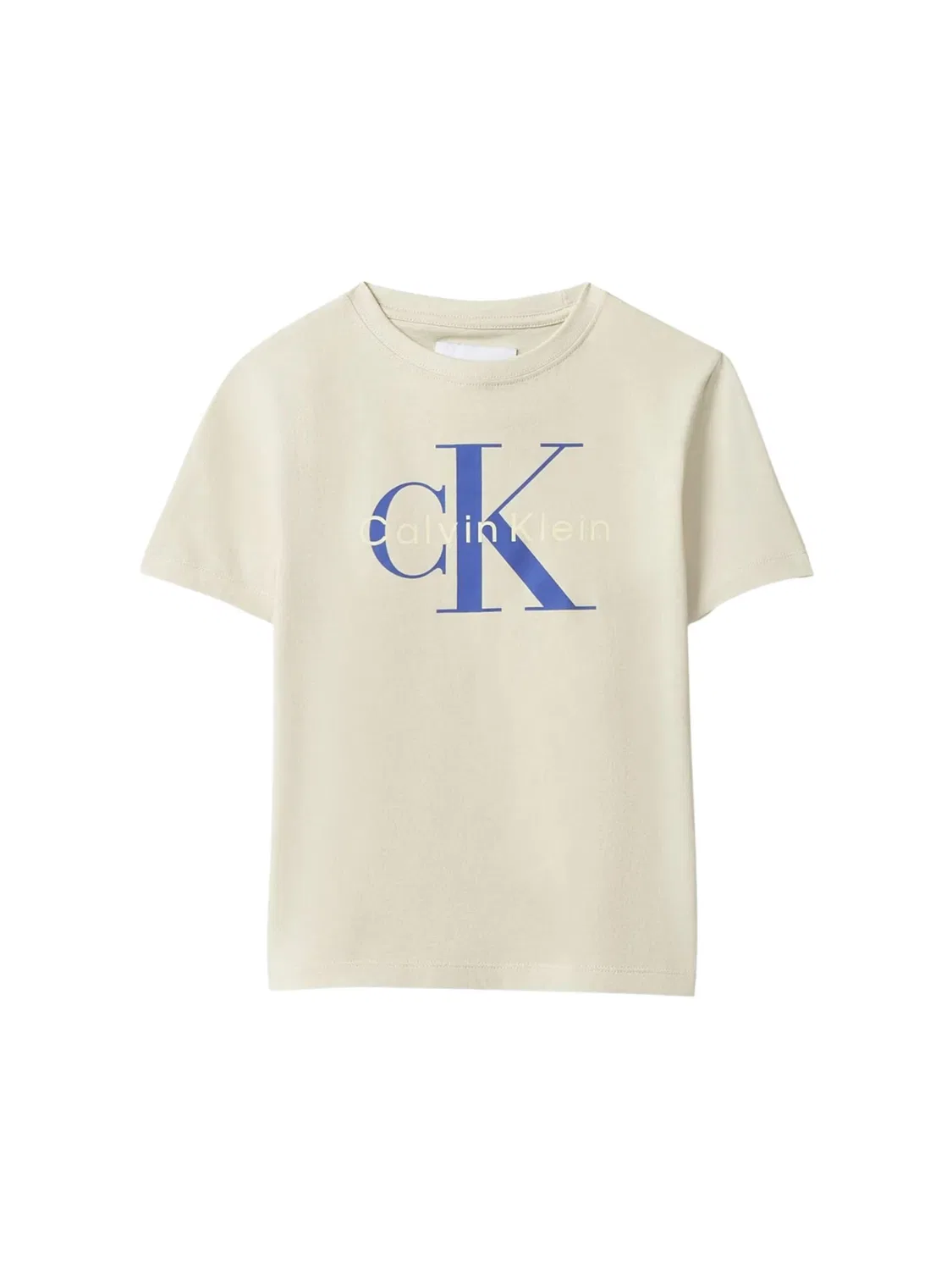 Детская футболка Calvin Klein Kids Jeans бежевого цвета