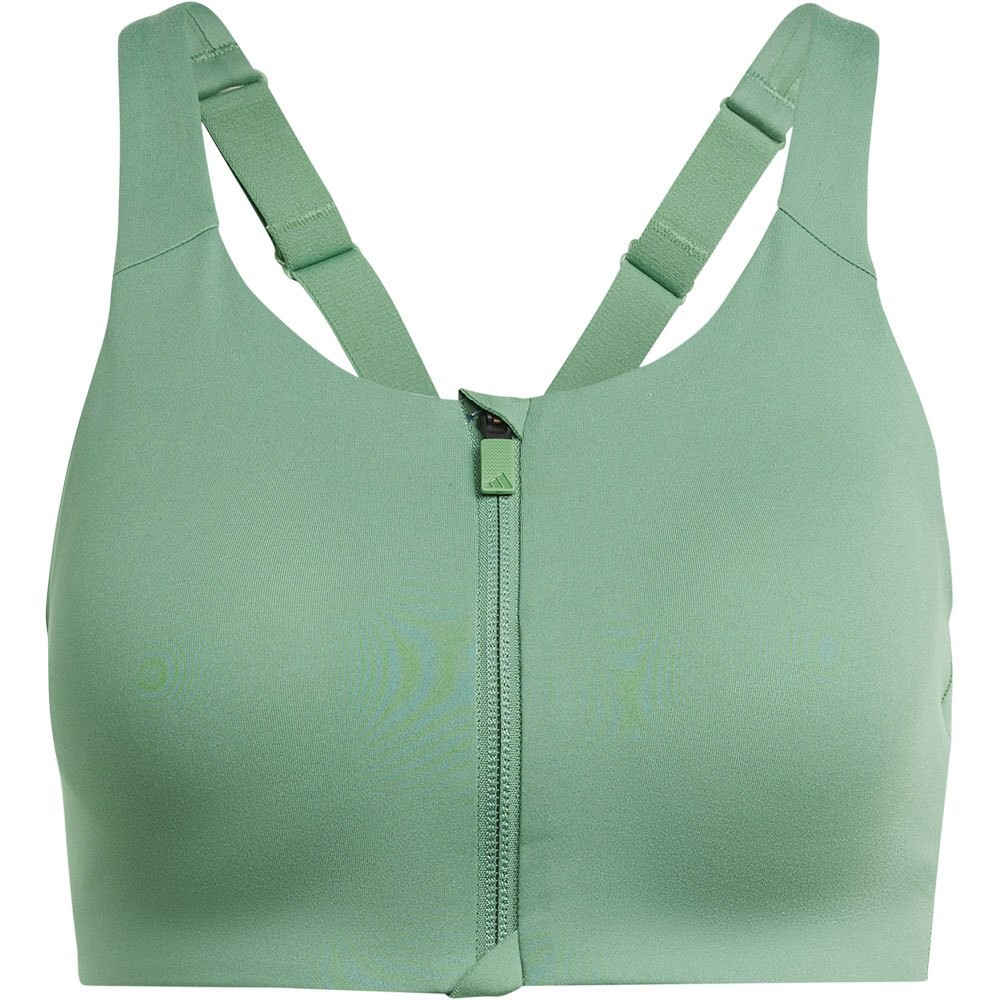 

Спортивный бюстгальтер adidas TLRD Impact Luxe Zip, зеленый