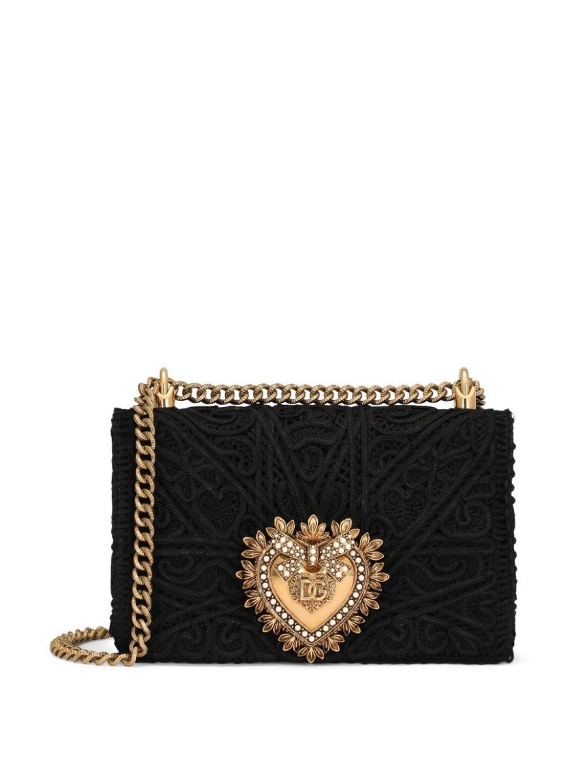 

Dolce & Gabbana сумка через плечо Devotion среднего размера, черный