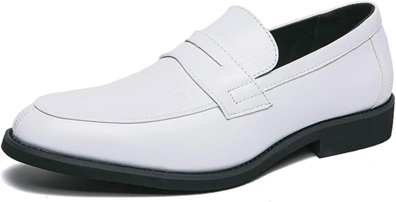 Лоферы кожаные двухцветные Oxford White