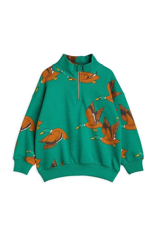 

Детская хлопковая толстовка Ducks Mini Rodini, зеленый