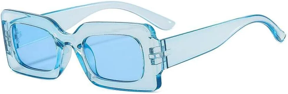 

Популярные солнцезащитные очки LVTFCO для женщин в стиле ретро, ​​большая оправа, розовые прямоугольные, модные очки с защитой от УФ-излучения UV400, Blue Blue