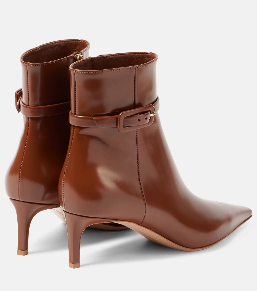 Ботильоны из лакированной кожи Gianvito Rossi, цвет havana — фото 3