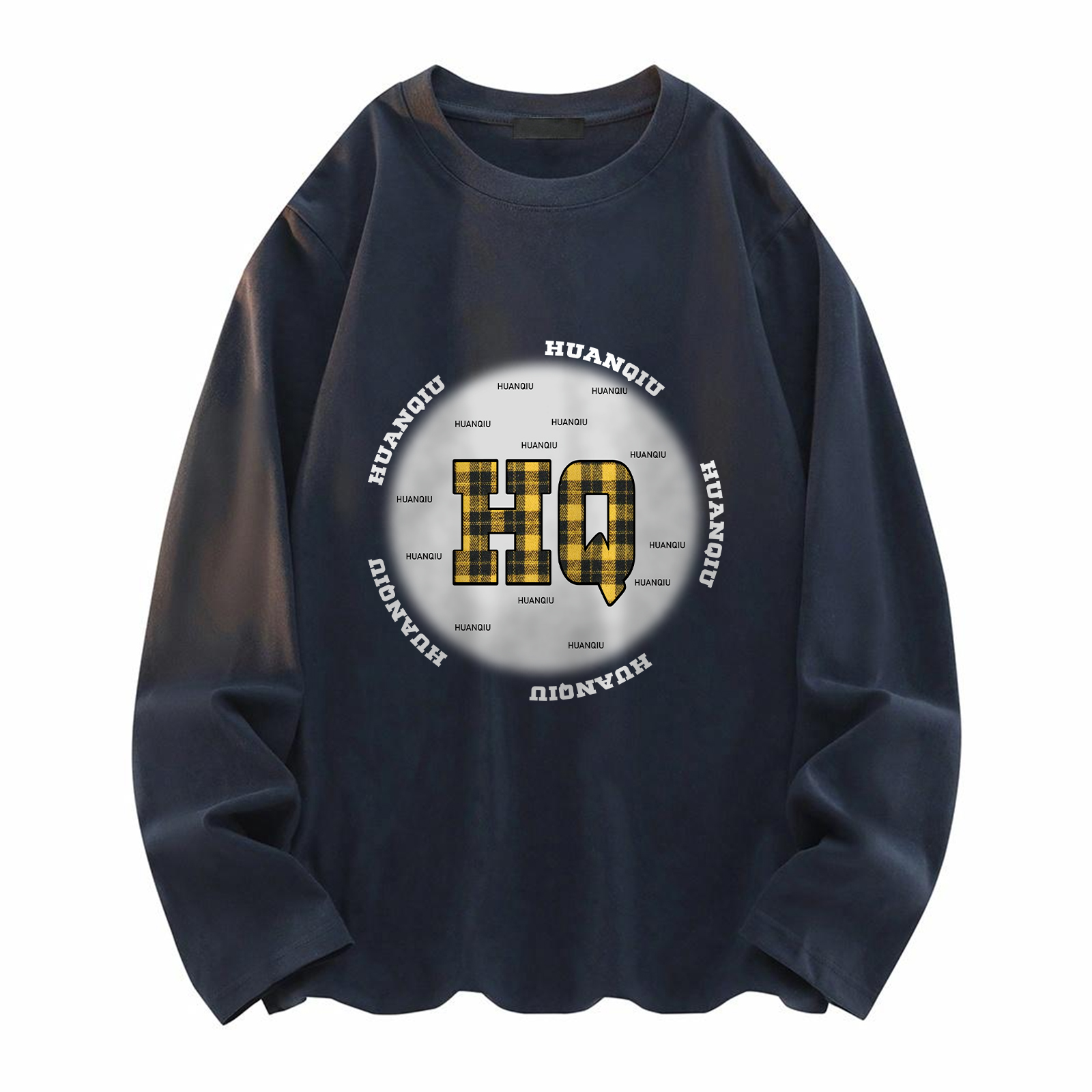 

Футболка Unisex Crew Neck Moderate Heavyweight HUANQIU, темно-синий
