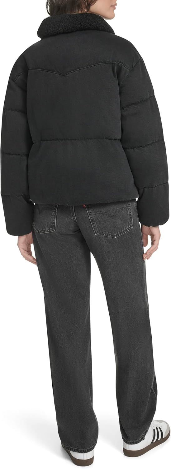 Женская куртка-пуховик Levi's в стиле вестерн, Black Wash Denim — фото 4