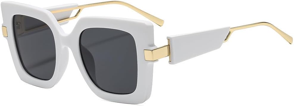 

Модные солнцезащитные очки для женщин в стиле стимпанк, для отдыха, солнцезащитные очки для мужчин, металлические, в большой оправе, защита от ультрафиолета UV400 KTUCN, C3white Gray