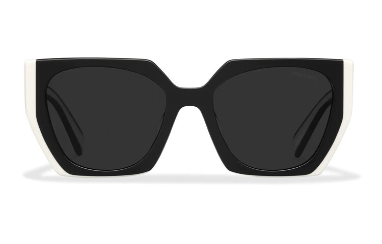

Prada Женские солнцезащитные очки, цвет black+chalk white