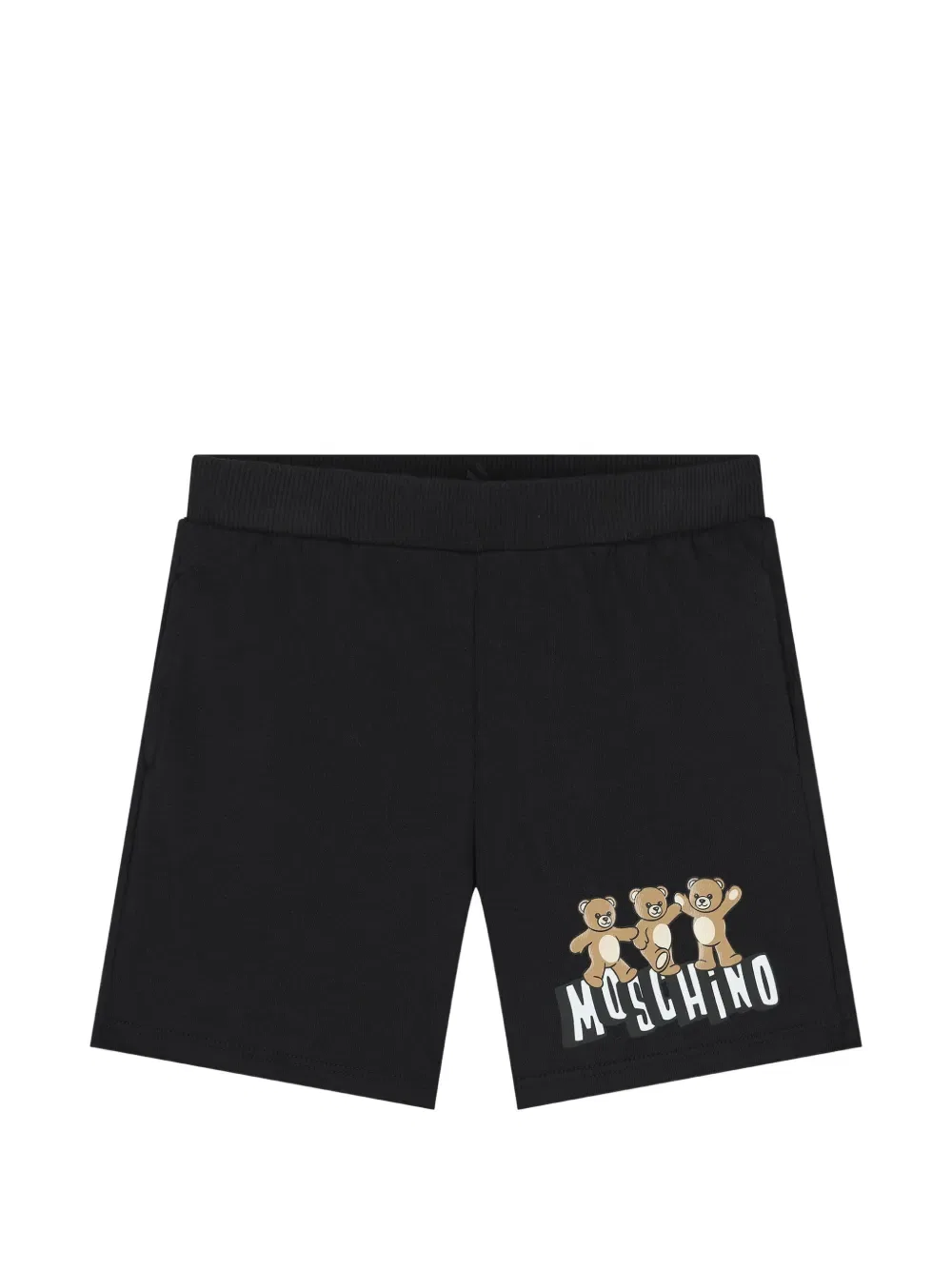 Шорты с логотипом медведя Moschino Kids, черный