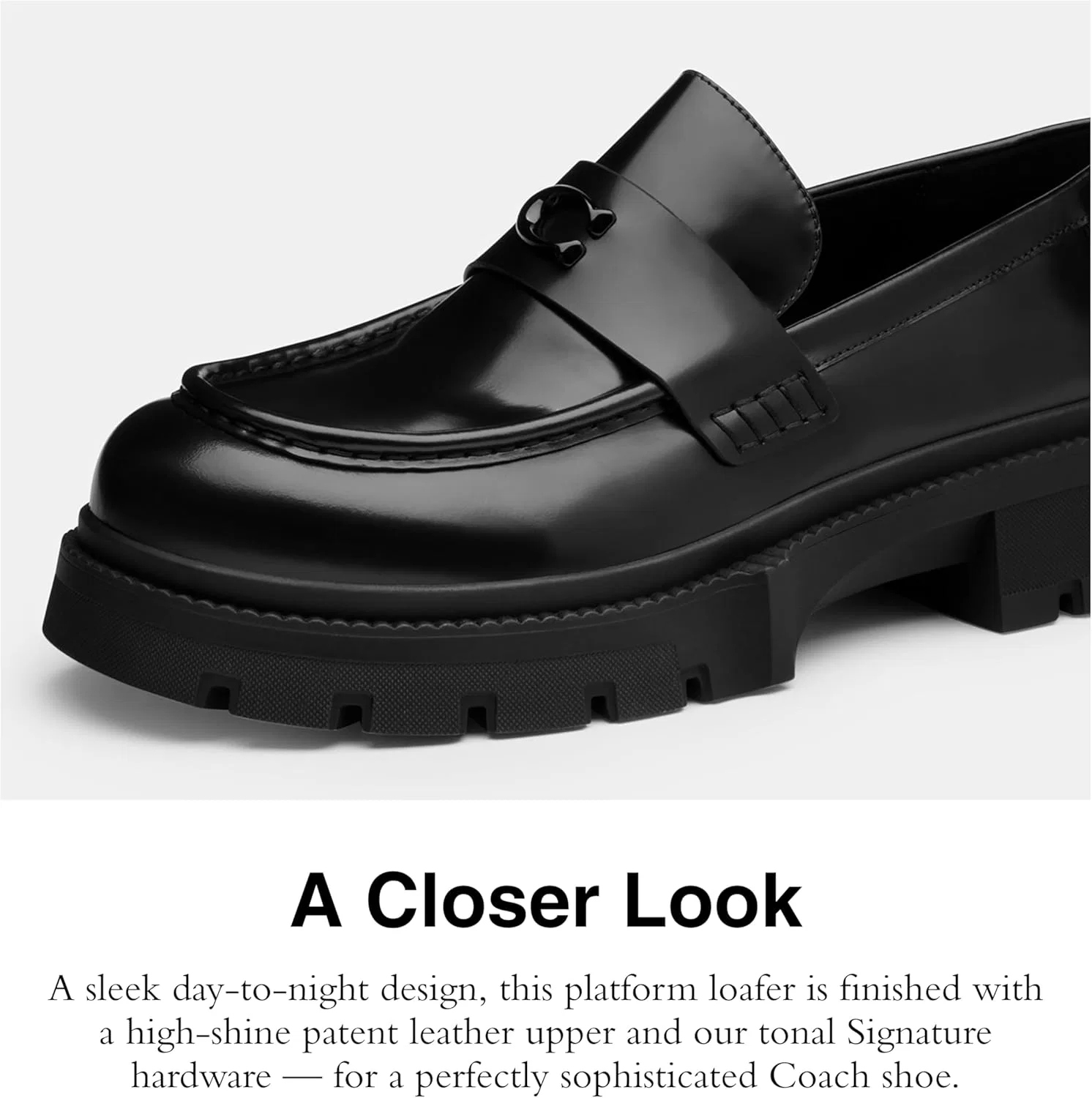 Лоферы Coach Platform Loafer, Black — фото 4