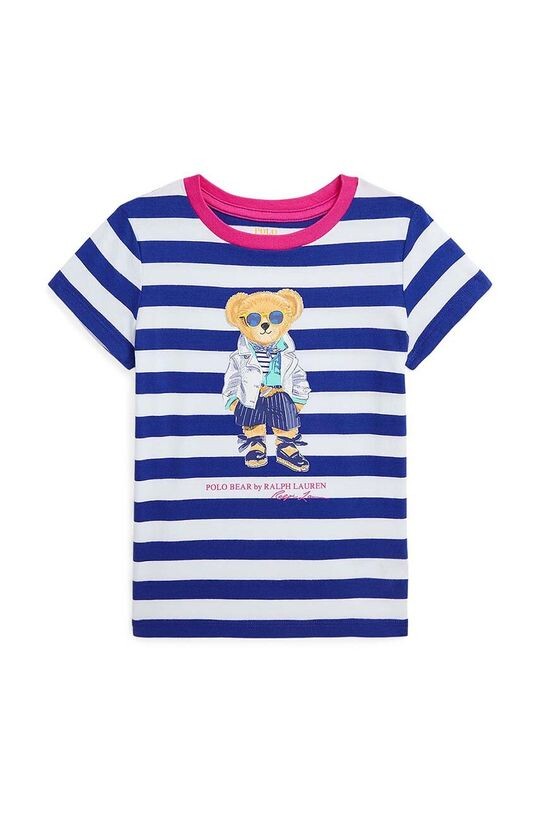

Детская хлопковая футболка Polo Ralph Lauren, синий