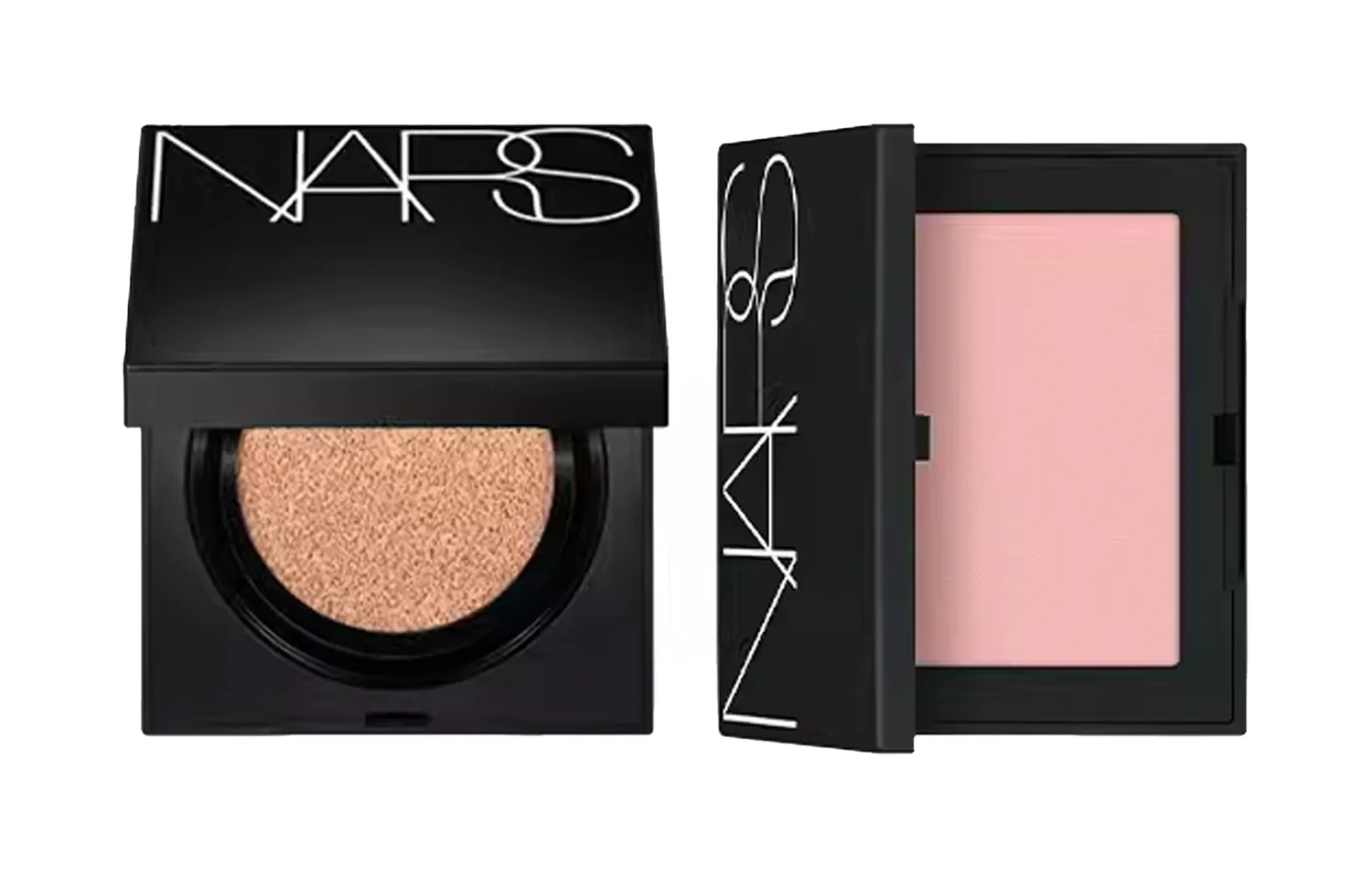 NARS Набор для макияжа с квадратной подушечкой и румянами, стойкая воздушная подушка 12г + классические румяна 4.8г, Square Cushion # Light Beige White 12g+Classic Blush #SEX APPEAL 4.8g — фото 2