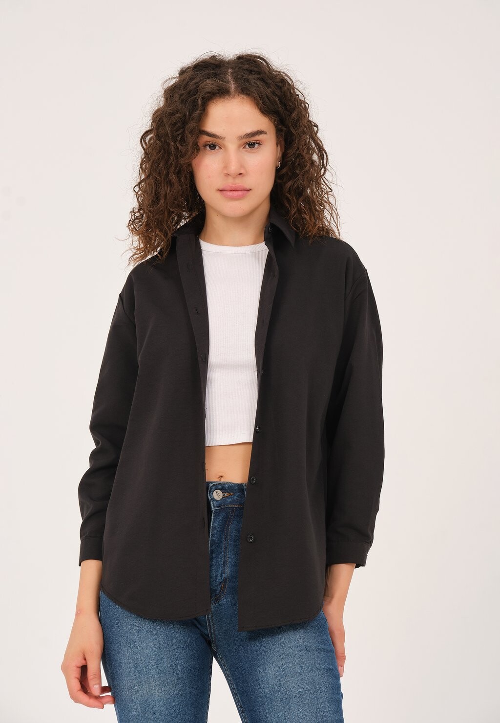 

Рубашка-блузка LARISSA 3/4 SLEEVE Basics and More, черный