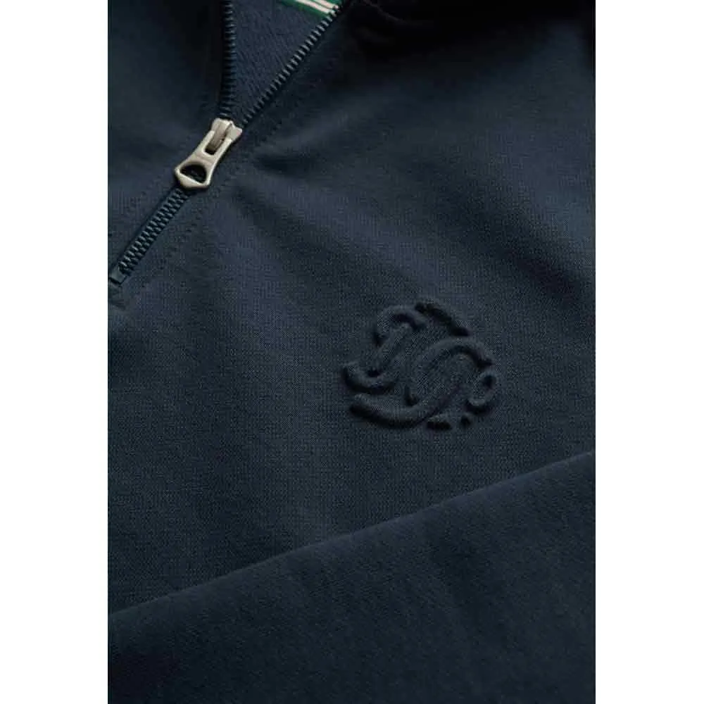 Свитер Superdry Country Club с тисненым рисунком и застежкой-молнией до середины груди, синий — фото 4