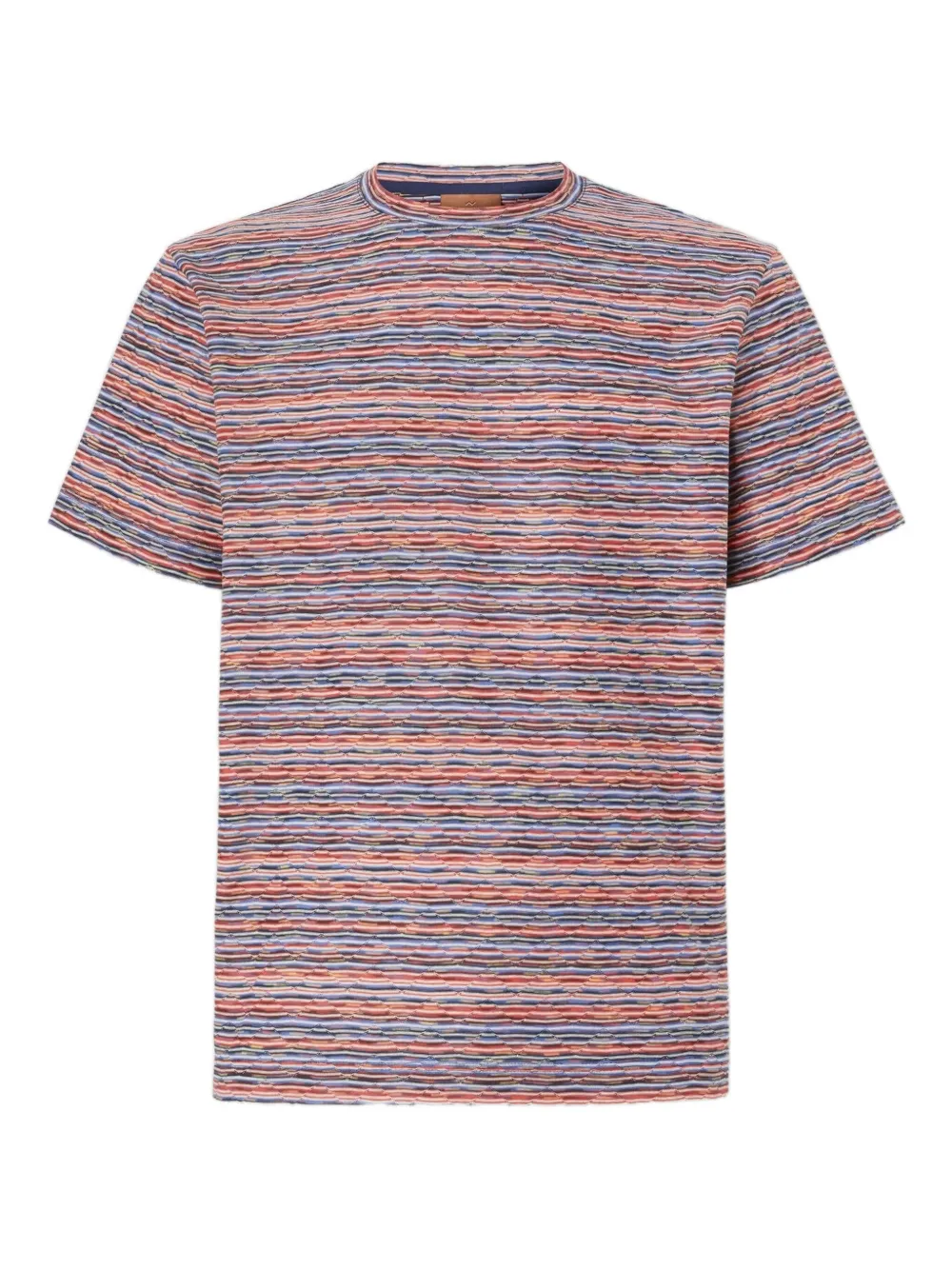 

Футболка с круглым вырезом и зигзагообразным узором Missoni, красный
