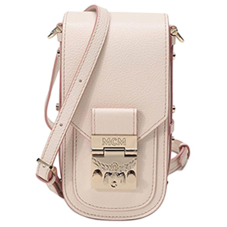 

MCM Искусственная кожа Сумка через плечо Сумка кроссбоди Сумка с цепочкой Женский чехол для телефона Светло-розовый
