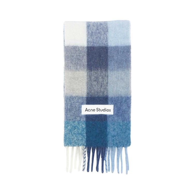 

Шарф Acne Studios Scarf, цвет Indigo/Grey/Light Blue