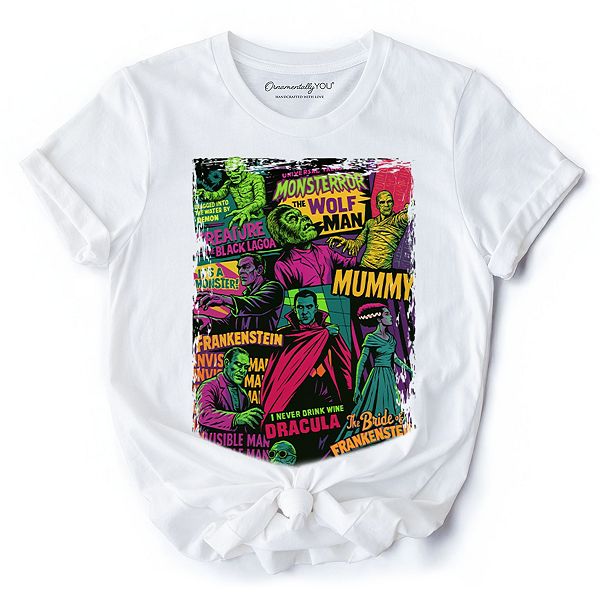 

Футболка с классическими монстрами из хоррор-комиксов, винтажная хэллоуинская Ornamentallyyou, White, Белый, Футболка с классическими монстрами из хоррор-комиксов, винтажная хэллоуинская Ornamentallyyou, White