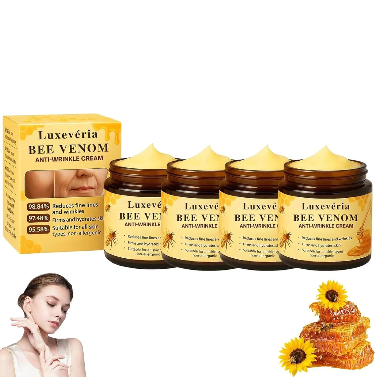 Эссенция Ditu — Антивозрастной с пчелиным ядом «Luxeveria» (4 упаковки) , 4 Boxes