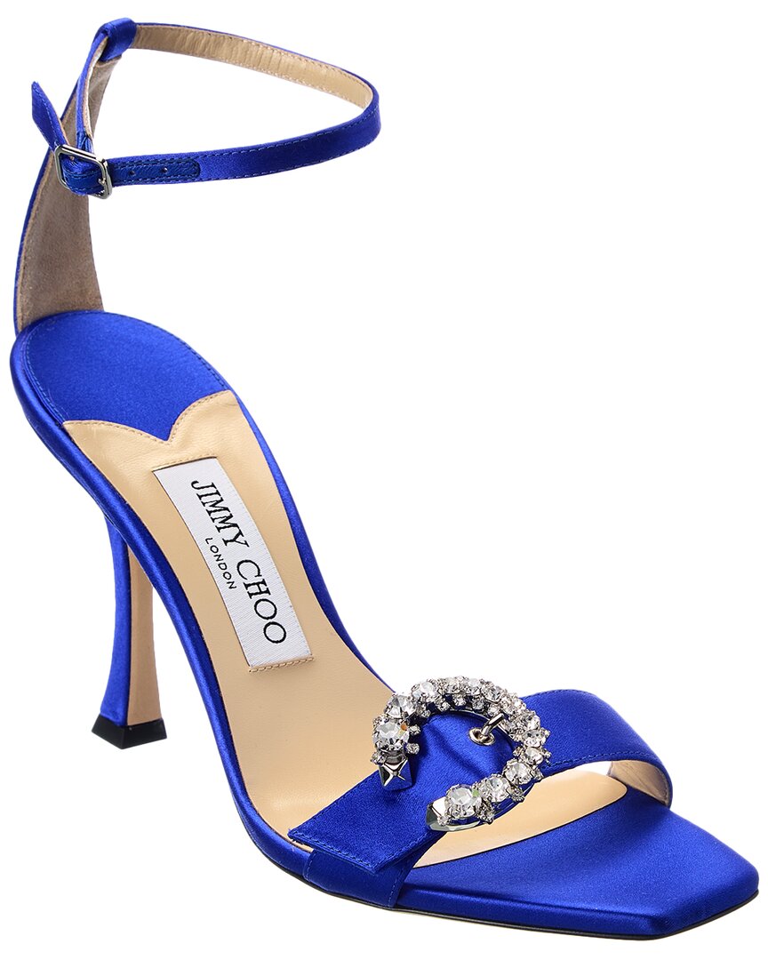 Jimmy Choo Marsai 90 Satin Sandal, синий