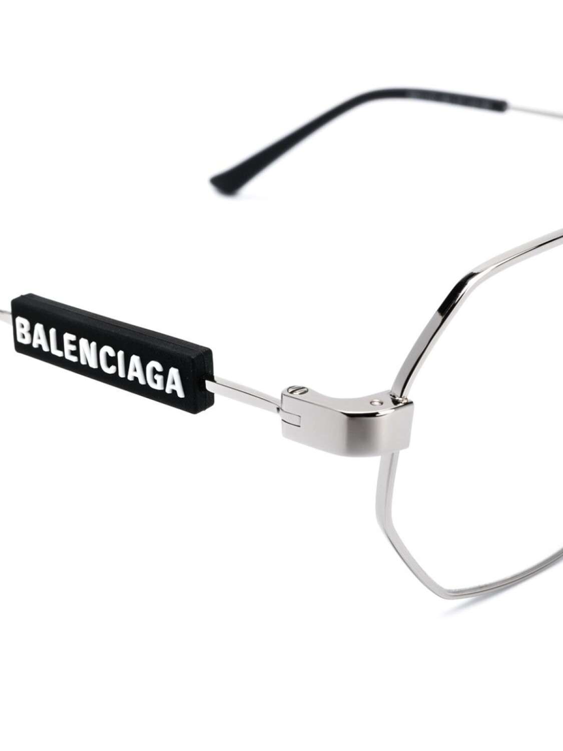 Balenciaga Eyewear очки-пилоты с логотипом, серебристый — фото 3